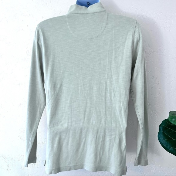 FISH HIPPIE FISH Shad Point Heather Beige Pullover 1/4 Zip Sweater Mens S - Picture 5 of 10